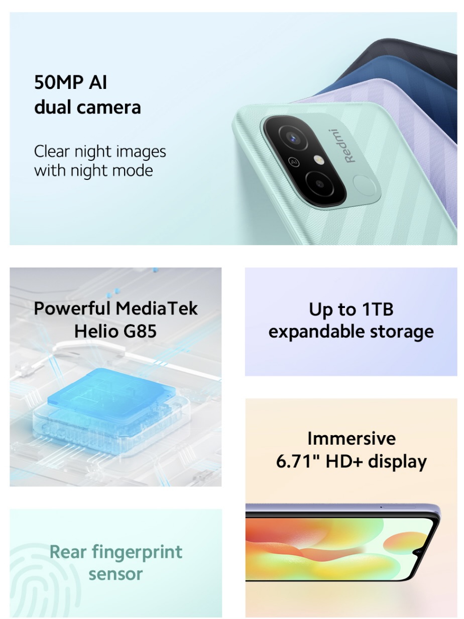Redmi 12C dilancarkan di Malaysia; Dilengkapkan dengan Cip Helio G85 ...